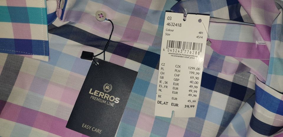 Lerros Premium Line Modern Fit Gr. 45/ XXL in Illertissen