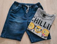 *** Set T-Shirt mit Smileys & Jeansshorts Gr. 152 *** Bayern - Feucht Vorschau