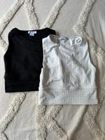 Stylische Crop Tops in Schwarz und Weiß mit Print Berlin - Mitte Vorschau