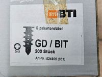 Gipskartondübel BTI GD 13x39 Zink-Druckguss Preis VB Saarland - St. Wendel Vorschau