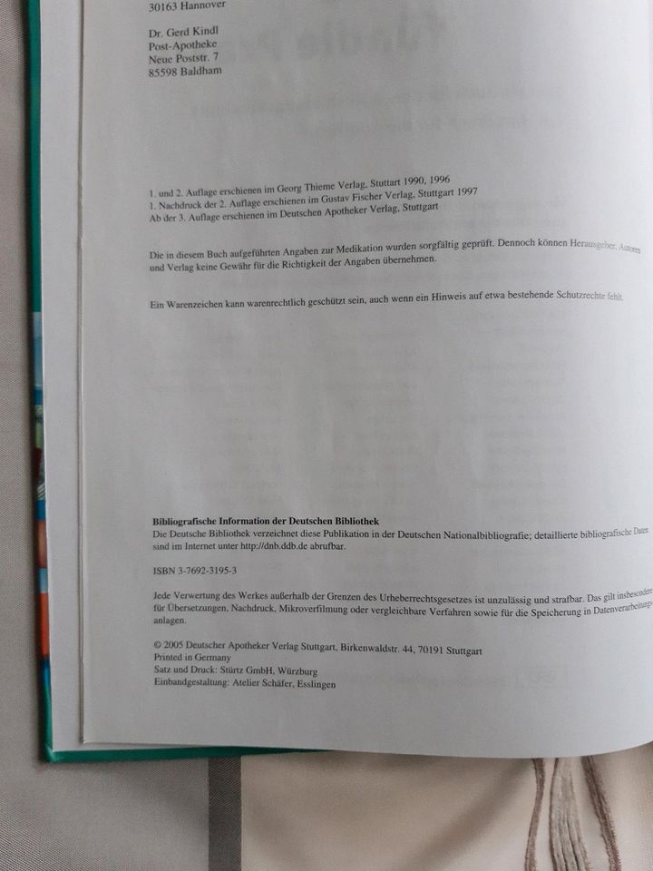 Gebler/Kindl "Pharmazie für die Praxis", 5. Auflage in Leipzig