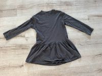 H&M Kleid Longpullover Baumwolle dunkelgrau langarm volant kurz Baden-Württemberg - Mühlhausen Vorschau