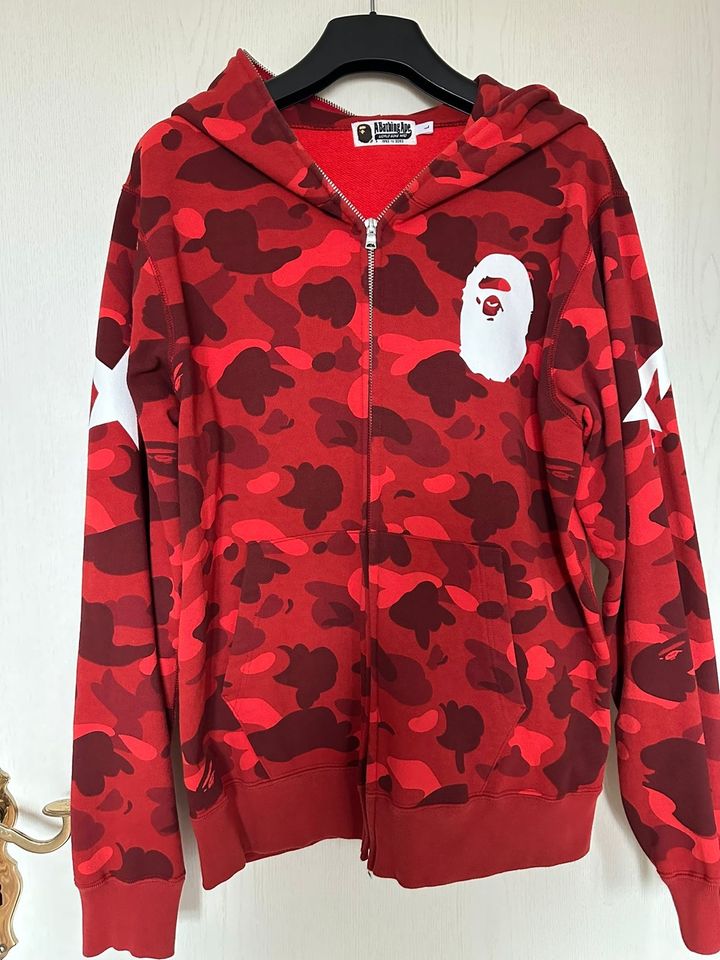 A Bathing Ape Red Camo Hoodie in Sennfeld