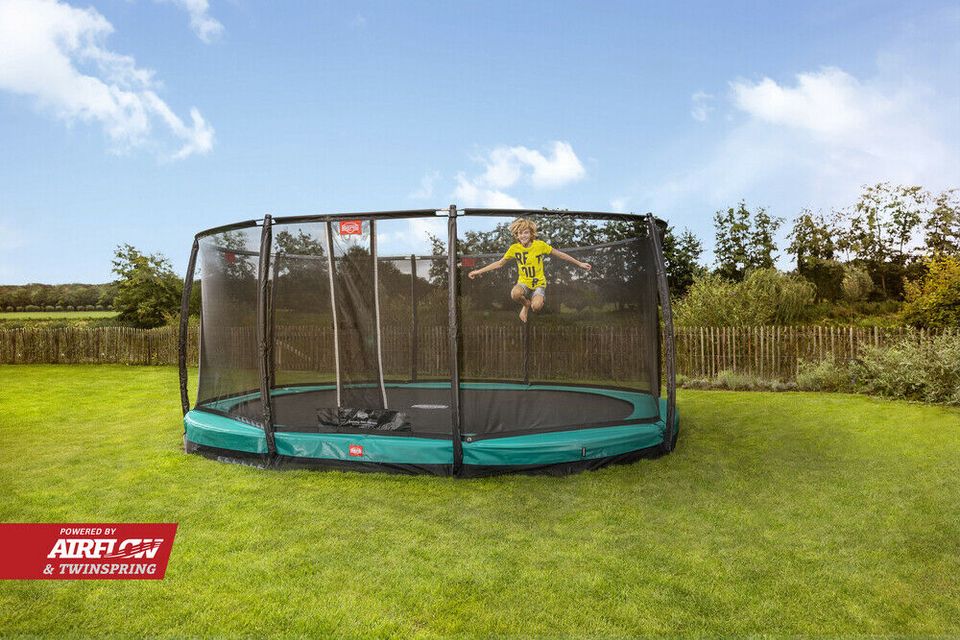 BERG Grand Champion 470 InGround Trampolin Grau + Net Deluxe in Kupferzell