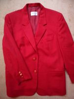 roter Vintage Blazer Schurwolle Cashmere Jacke gefüttert rot Berlin - Pankow Vorschau