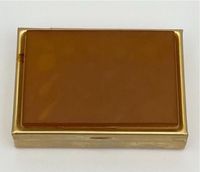 Vintage Pillendose Schmuckbox Edelstein Orange Gold Schatulle RAR Schwerin - Altstadt Vorschau