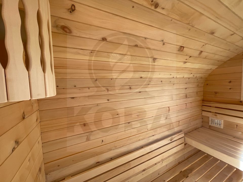 Zedernholz - Quadrosauna | 3m | Fass Garten Sauna Außensauna in Eichenzell