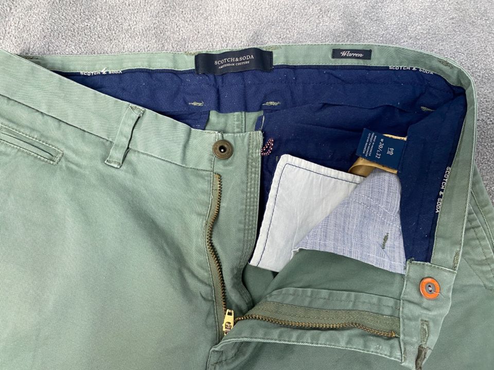 Scotch & Soda Chino "Warren" Farbe Khaki Grün in Größe 30/32 in Lübeck