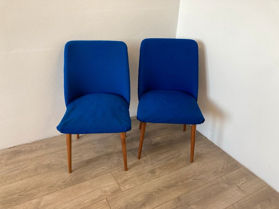 #A 2x DDR Midcentury Cocktailsessel blau Loungesesel 60er Vintage in Burgstädt