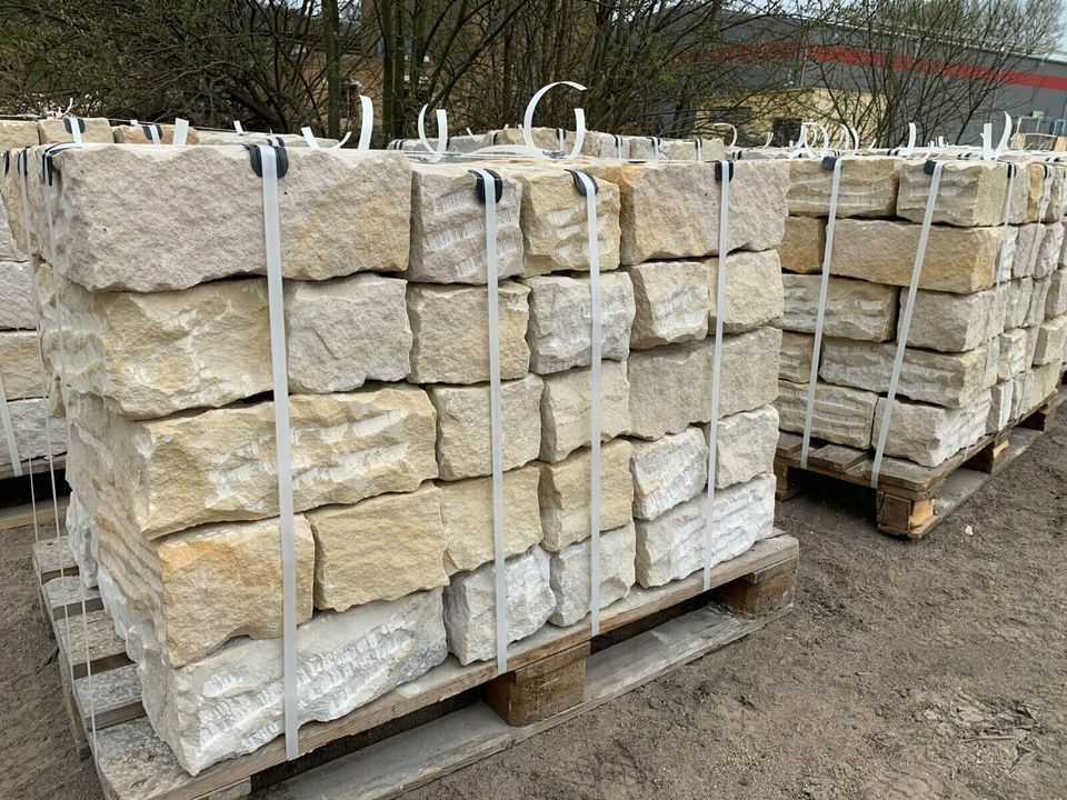 AKTION € 6,66 ♥Mauersteine 10x20x40 behauen-Sandstein-Natursteine in Coburg