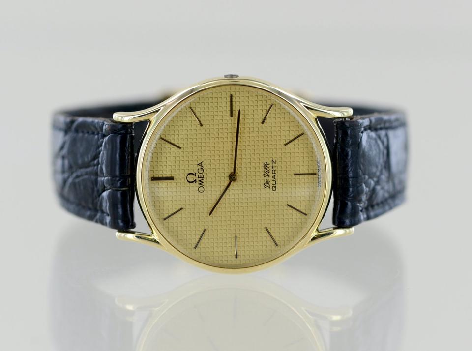 Omega DeVille 191.0056 Gelbgold 14k Quarz Leder 32 mm no crown in Erkrath