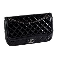 CHANEL Classic Twist Flap Bag Lackleder Handtasche Schwarz Bayern - Memmingen Vorschau