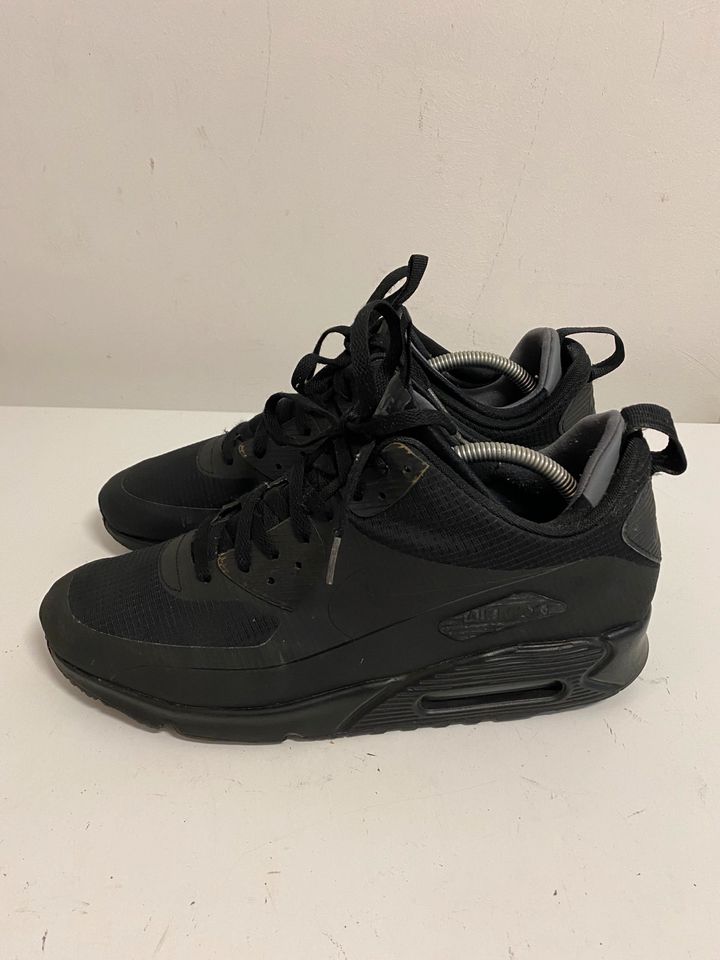 Nike Air Max 90 Mid Winter Triple Black Sneaker Gr. 47,5 in Mülheim (Ruhr)