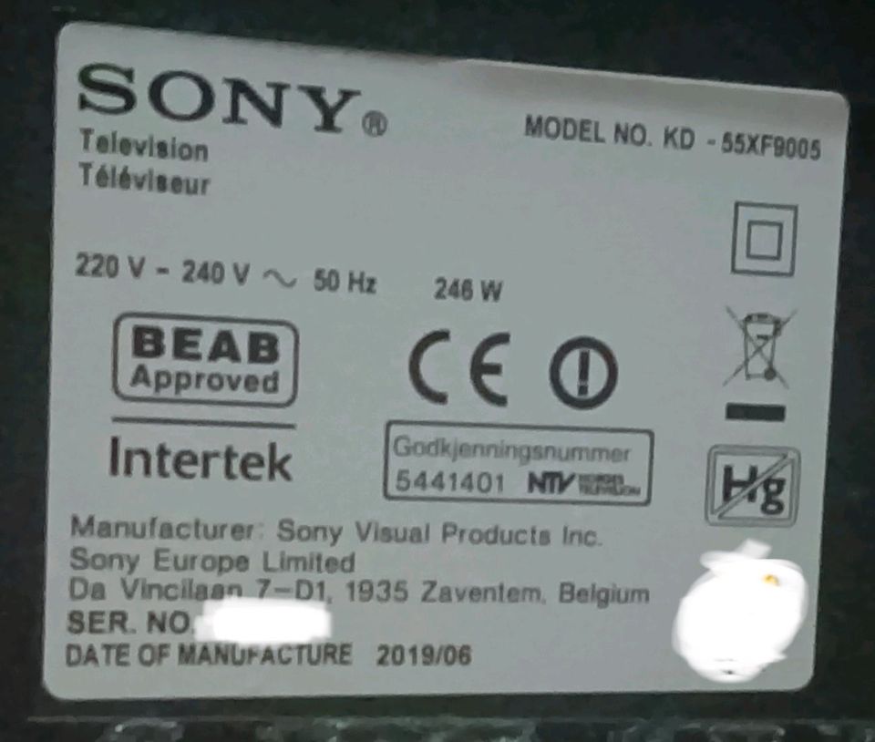 Sony 4K 55 Zoll Fernseher 55XF9005 Platine Netzteil in Heilbronn