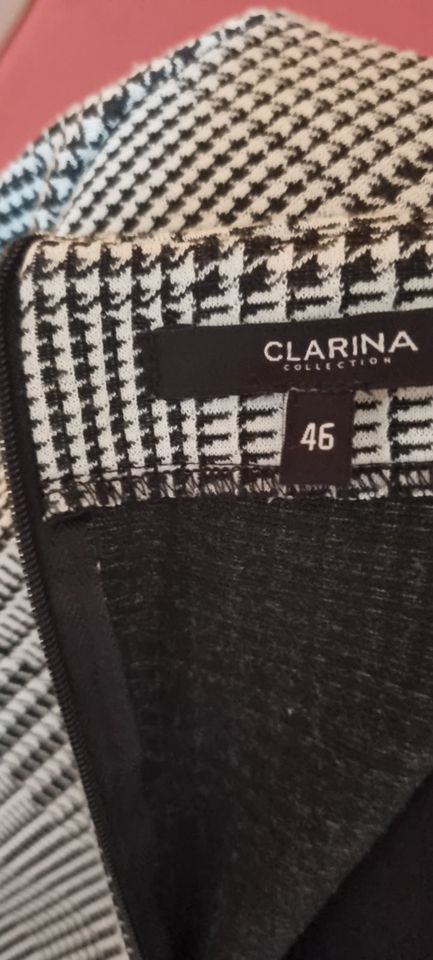 Clarina elegantes kariertes Kleid gr 46 einmal getragen in Ölbronn-Dürrn