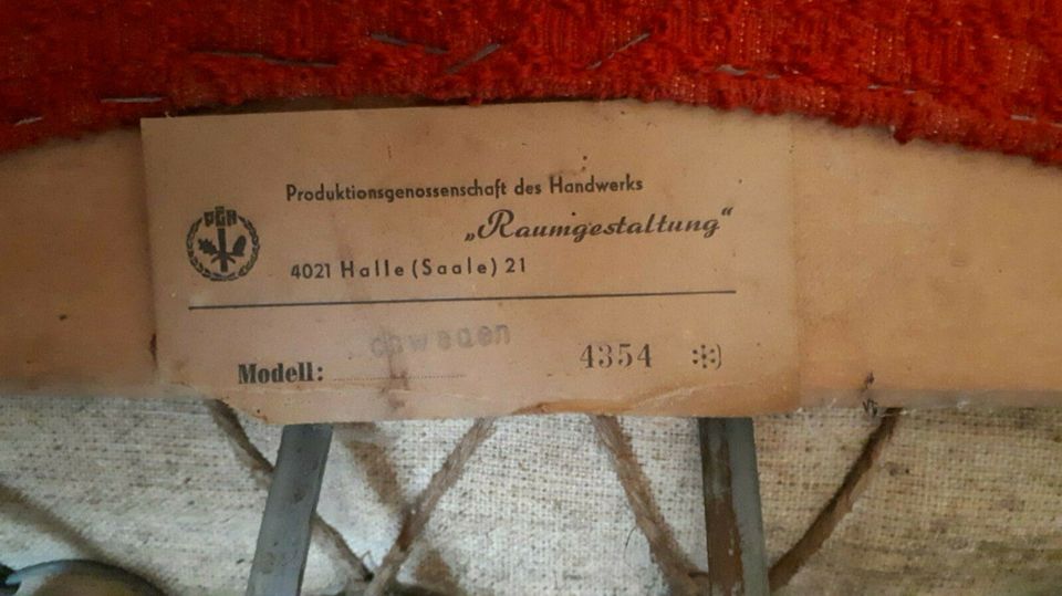Vintage Sessel, Schalensessel mit Federkorb in Petersberg (Saalekreis)