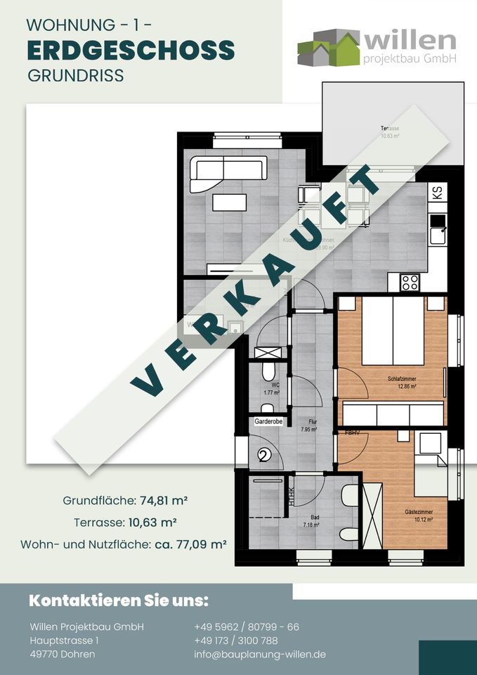 Eigentumswohnungen zu verkaufen - Neubau eines Wohnhauses in Nortrup