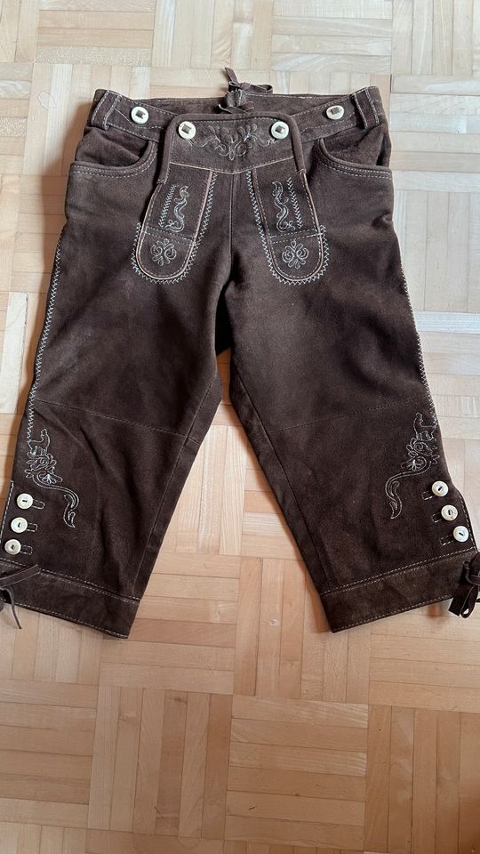 Damen-Trachten-Lederhose, Wildleder, Gr. 34, braun in Wermelskirchen