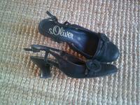 true Vintage 90er 39 Sling Pumps S'Oliver schwarz Leder sehr gut Frankfurt am Main - Nordend Vorschau