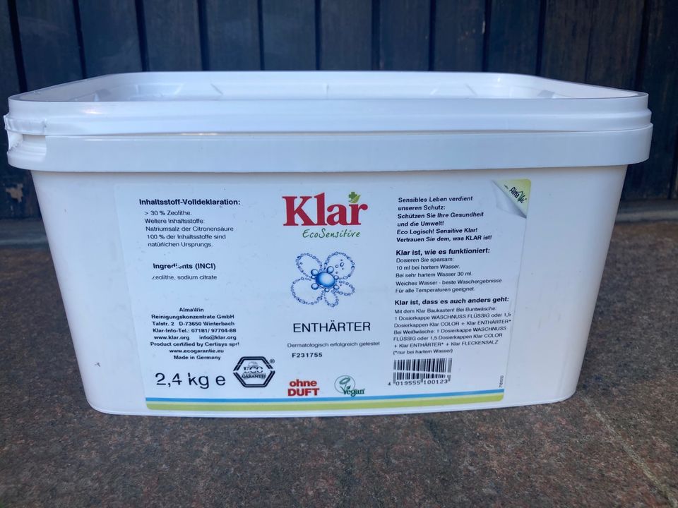 Klar Enthärter EcoSensitive 2,4 kg in Ingolstadt