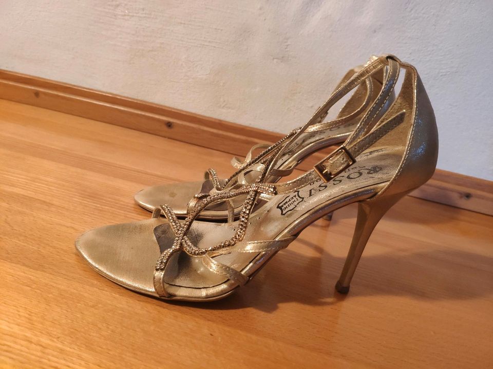 goldene High Heels Gr 37 Rossi Edel in Euerbach