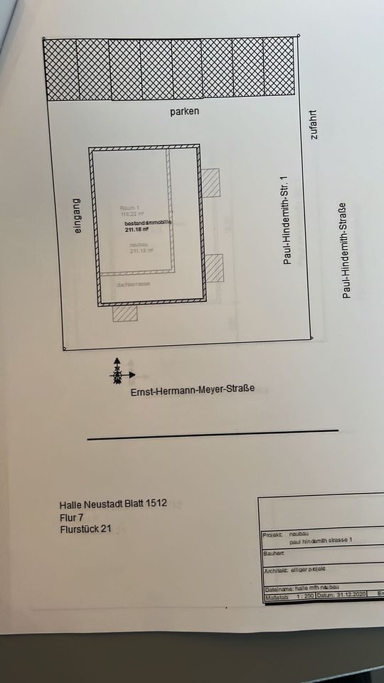 vermietete Gewerbe Immobilie inkl. Bauvorbescheid 1000qm Wohnen in Halle