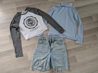Shorts H&M und 2 Langarmshirts Gr. XXS Brandenburg - Panketal Vorschau
