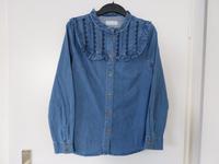 Himmelblau Lola Paltinger Bluse XS 34 S 36 Jeansbluse Rüschen Niedersachsen - Jork Vorschau