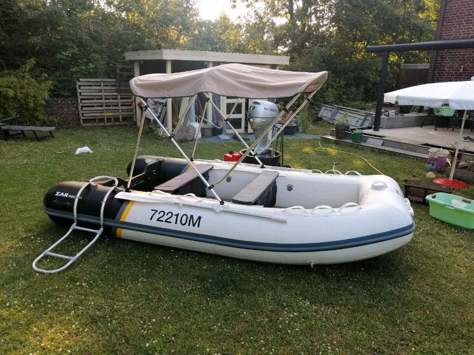 ZAR Mini Alu 12 Schlauchboot # 3,60m mit Bimini-Top + Badeleiter in Beckum