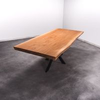 Baumstamm Esstisch 2.4m x 1.04m Nachhaltig Massivholztisch aus 1 Stück Holz Bohlentisch Baumkantentisch Baumstammkanten Wohnzimmertisch Holztisch Design Tisch Stahlbeine Edelstahl Tischbeine Nordrhein-Westfalen - Ochtrup Vorschau