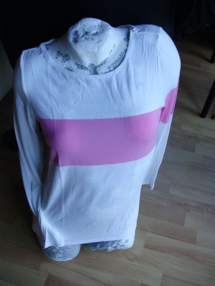 Someday Shirt Langarm weiß pink Gr 38 in Forchheim