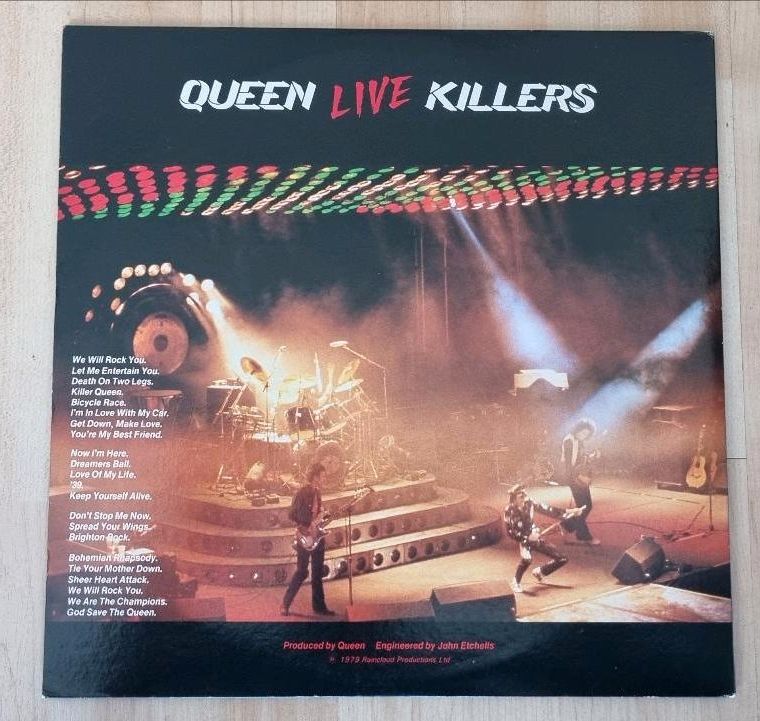 Queen Live Killers Japan Issue P-5567-8E Black 2 DO LP Vinyl in Stuttgart