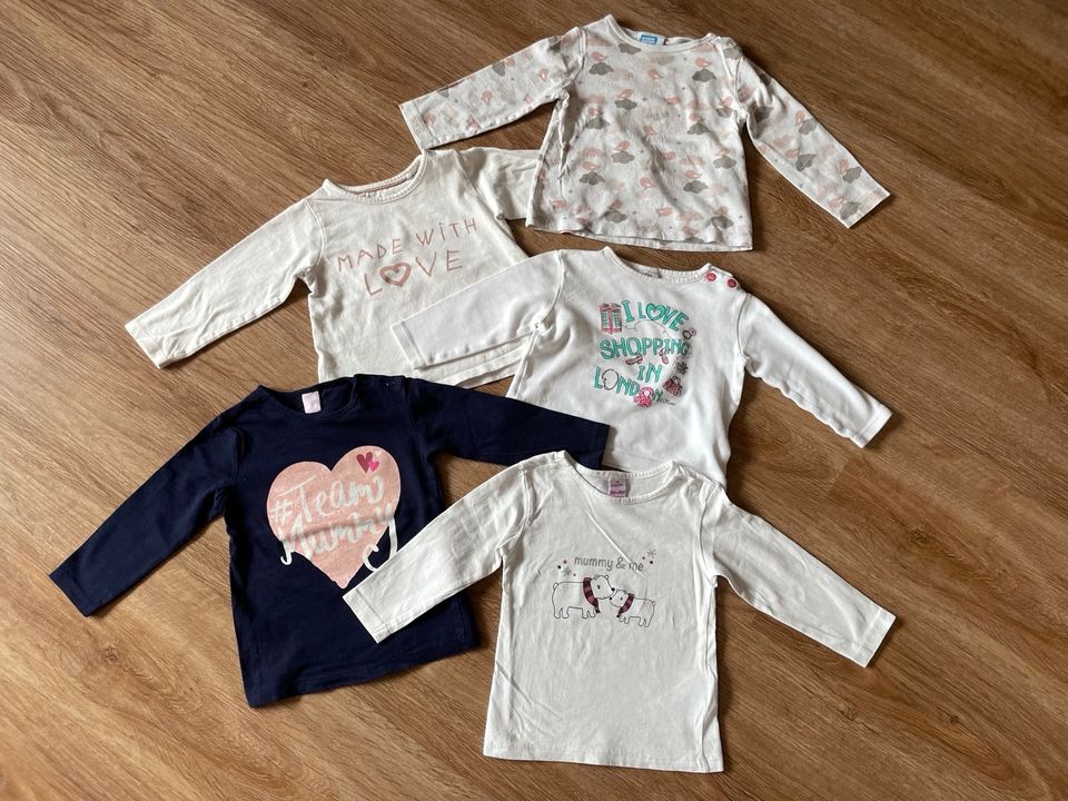 5er Set Langarm-Shirt Baby-Shirt Baumwoll-Shirt Gr. 74/ 80 in Niederschönenfeld