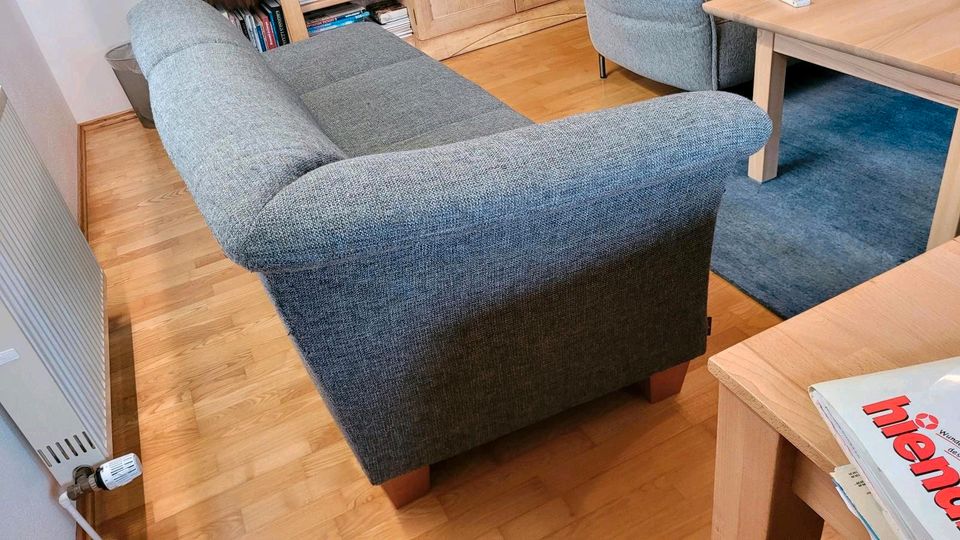 Recamiere Sitzgarnitur grau meliert Buche LANDSCAPE Couch Sofa in Waldkirchen