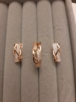 Schmuckset set Ohrringe Ring vergoldet mit 585 Gold Zirkon Nordrhein-Westfalen - Bad Salzuflen Vorschau