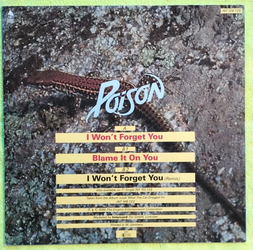 POISON - I won't forget you Vinyl Heavy Metal Schallplatte in Bad Harzburg