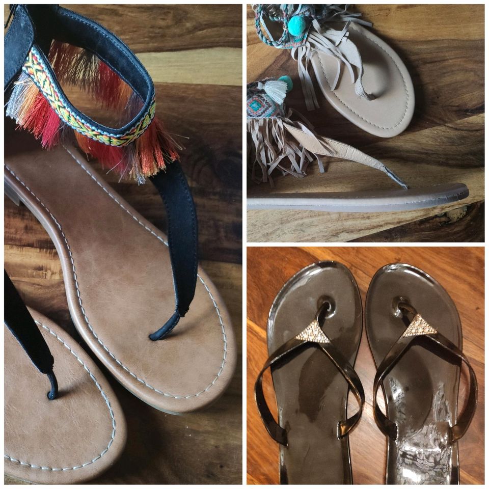 3 Paar FlipFlops Zehentreter Sandalen neuwertig in Göppingen