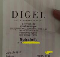 Digel Gutschein im Wert von 40€ abzugeben Baden-Württemberg - Neuhausen Vorschau