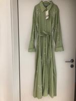 Midikleid Kleid Zara Hemdblusenkleid grün Perlen Stickerei Gr. L Hannover - Mitte Vorschau