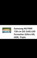 Samsung NU7099 LED Smart TV 55 Zoll incl. Füße und Fernbedienung Köln - Raderthal Vorschau