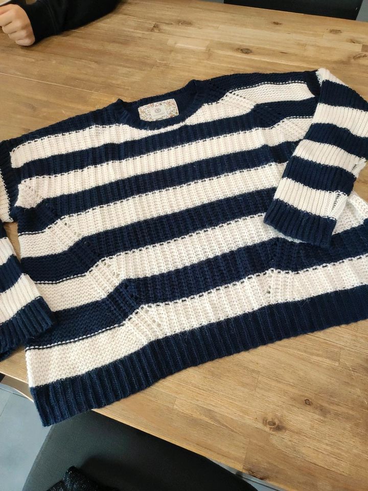 Element Eden Pulli Strickpullover Strick Gr. M/M blau gestreift in Weiherhammer