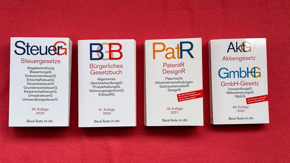 Gesetzbücher Beck-Verlag: BGB, AktG & GmbHG, PatR, SteuerG in Aachen