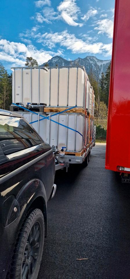 IBC Container 1000l Neuwertig Regenfass Wasserfass Holzpalette in Barchfeld