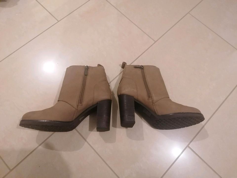 Marc o polo Stiefel Stiefelette beige Leder lederstiefelette in Pahlen