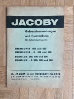 Jacoby Eurosuper und Eurolux Gebrauchsanweisungen und Ersatzteill Rheinland-Pfalz - Nastätten Vorschau