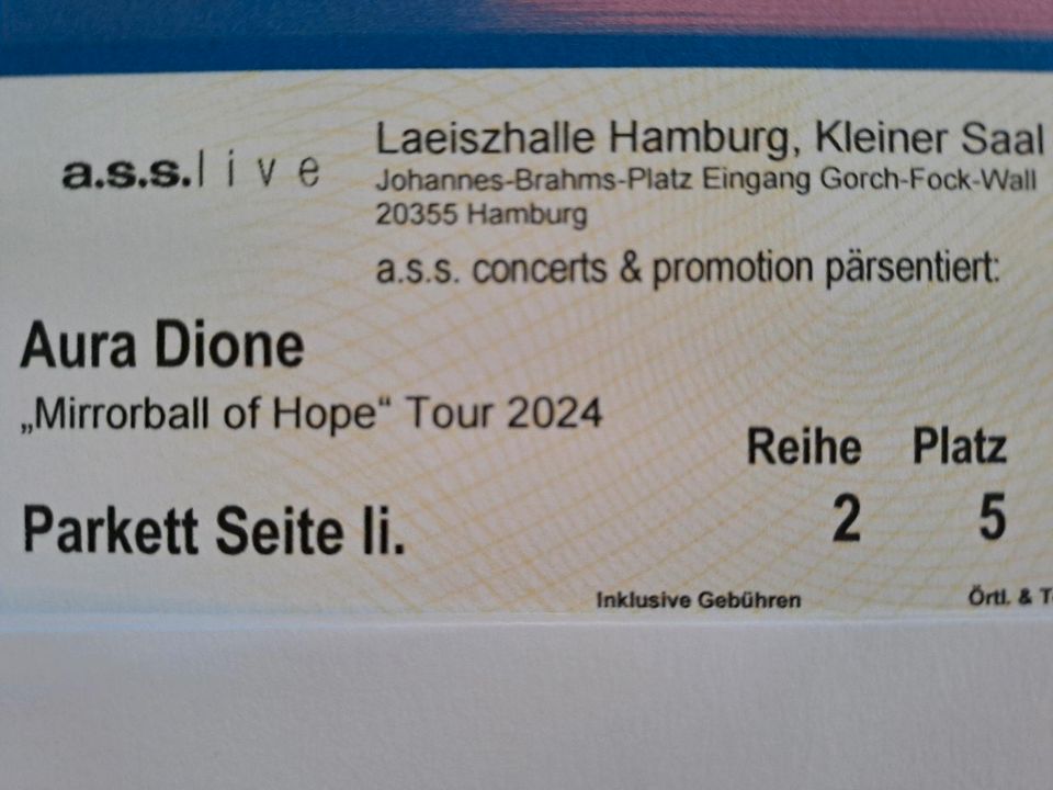 Aura Dione 2Tickets in Hamburg in Weinheim