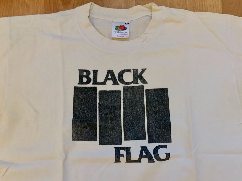 Black Flag Shirt Gr. M, weiß, gebraucht, Punkrock NYHC Madball in Grevenbroich