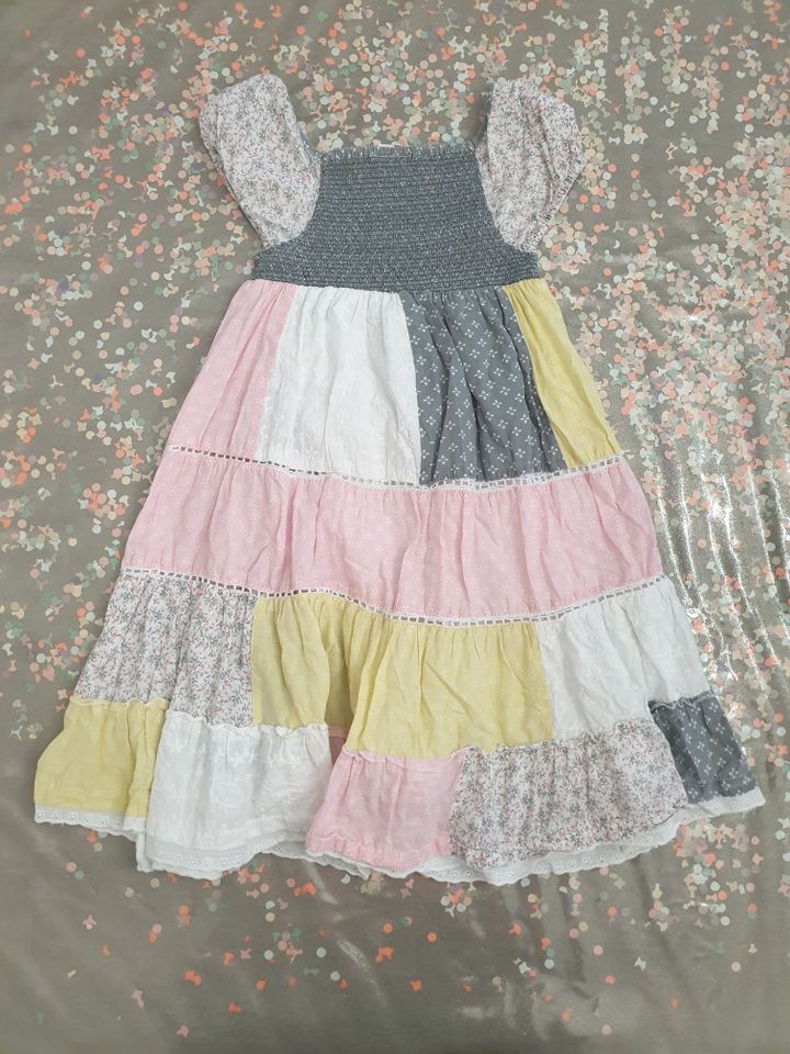 Patchwork Kleid Topolino Rosa/Gelb/Weiß/Blumen Gr. 122 wNEU in Berlin