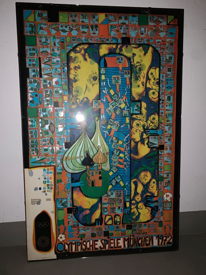 Hundertwasser Poster Druck Olympische Spiele 1972 Glas in Göttingen