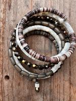 Langani Vintage Wickelarmband beigegrau weiß Niedersachsen - Hameln Vorschau